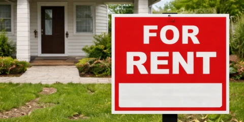 A for rent sign outside a Toronto rental property